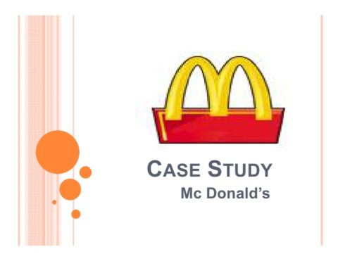 mcdonalds case study operations management